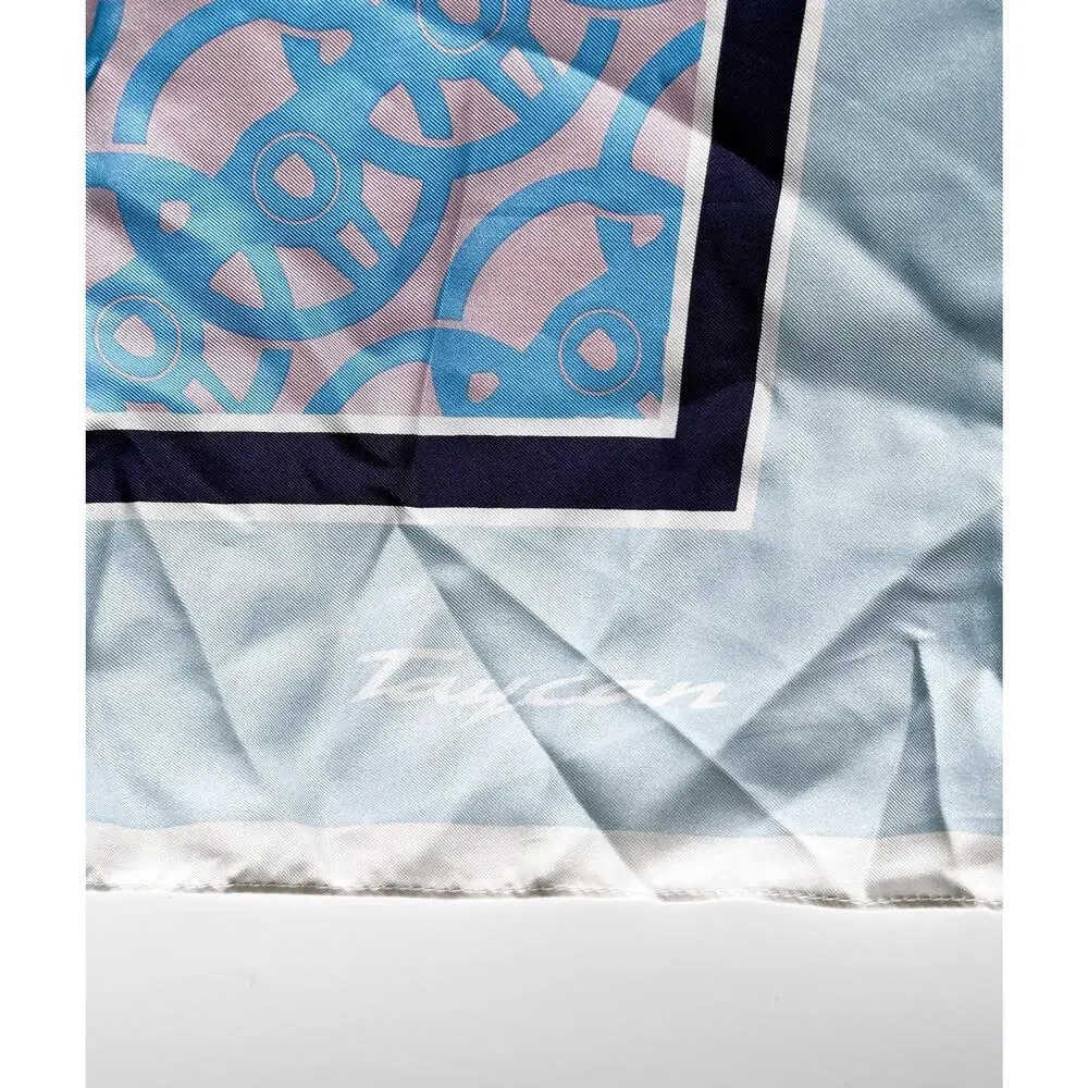 Porsche Taycan Silk Driving Scarf Limited Edition Blue & Pink 34